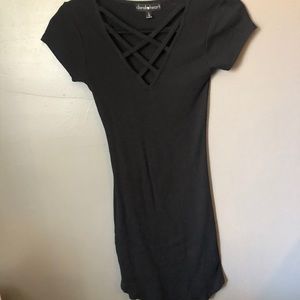 Knit Fitted Black Dress